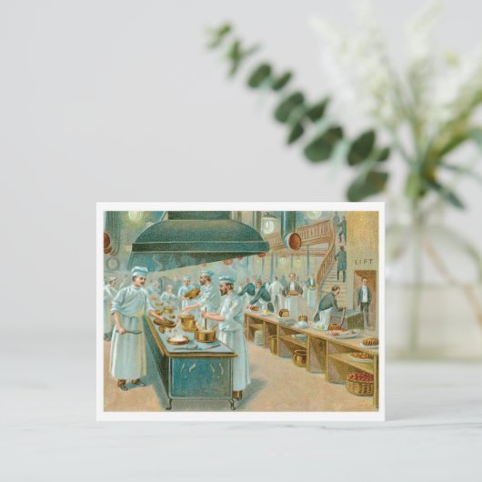 Chef Restaurant  Food and Art Briefkaart (Staand voorkant)