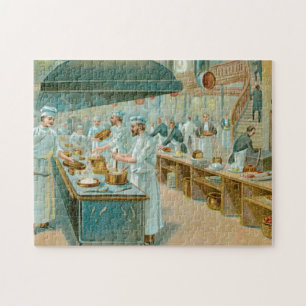 Chef Restaurant Vintage Food Legpuzzel
