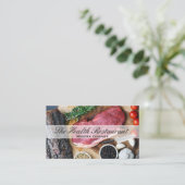 chef | restauranteigenaar | Biefstuk kruiden spece Visitekaartje (Staand voorkant)