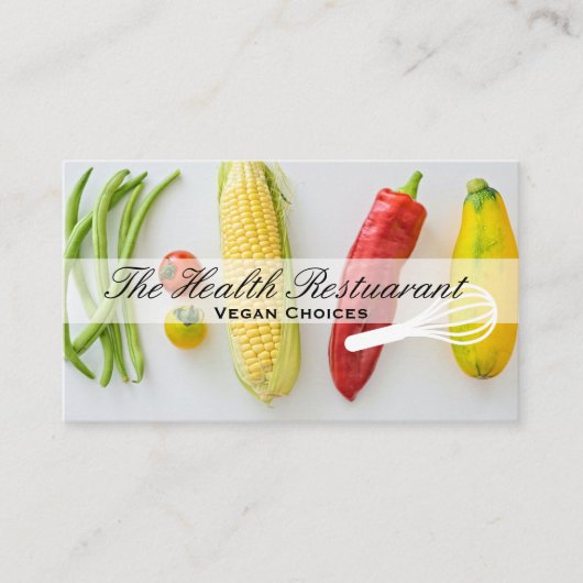 chef | restauranteigenaar | Groenten Visitekaartje (Voorkant)