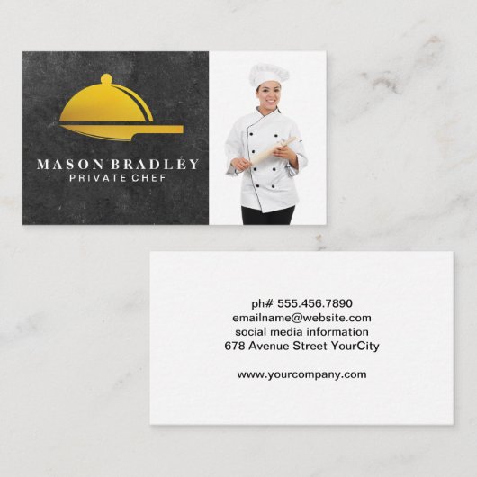 Chef | Restaurantmanager | Catering Visitekaartje (Voorkant / Achterkant)