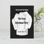 Chef Retirement Custom Invitation Kaart (Staand voorkant)