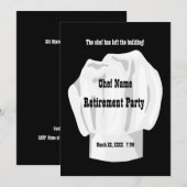 Chef Retirement Custom Invitation Kaart (Voorkant / Achterkant)