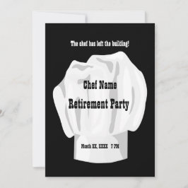 Chef Retirement Custom Invitation Kaart