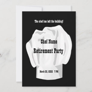 Chef Retirement Custom Invitation Kaart