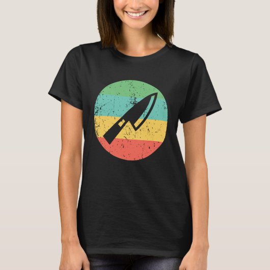 Chef Retro Chef Knife T-Shirt (Voorkant)