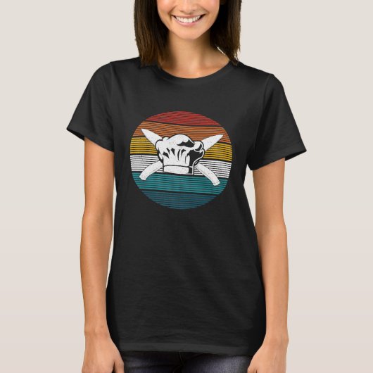 Chef Retro Kitchen Knife Koken Kaas Pet T-shirt (Voorkant)