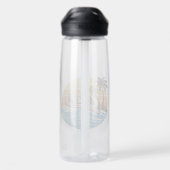 Chef Retro Sunset Design Waterfles (Achterkant)