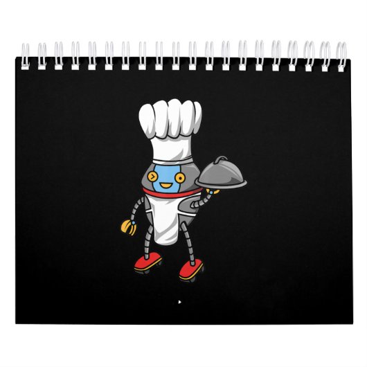 Chef Robot Humor Graphic Design - Funny Cooking Kalender (Hoes)