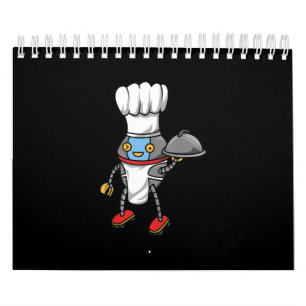 Chef Robot Humor Graphic Design - Funny Cooking Kalender