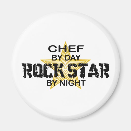 Chef Rock Star van Night Magneet (Voorkant)