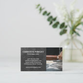 Chef Rolling Dough | Vlees en baksteen Visitekaartje (Staand voorkant)