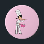 Chef Ronde Button 7,6 Cm<br><div class="desc">Cute Girl Chef Thégifts. Voor meer overeenkomende objecten en andere thema's kun je onze winkel raadplegen.</div>