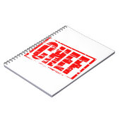 Chef rood rubber stempel effect notitieboek (Linkerzijde)