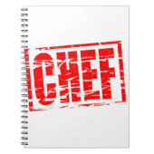 Chef rood rubber stempel effect notitieboek (Voorkant)