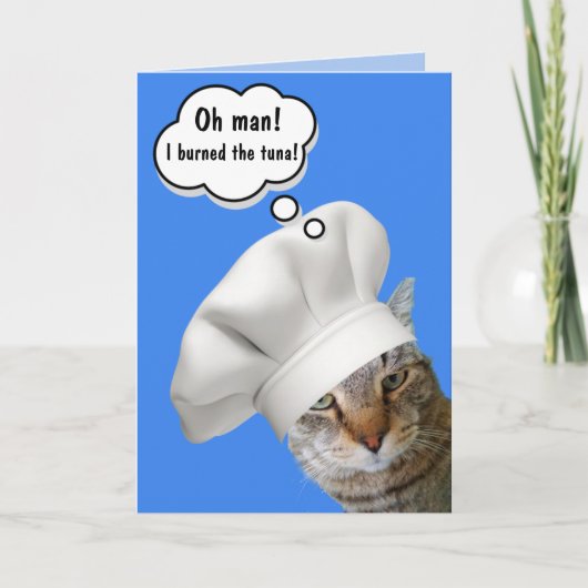 Chef Rupie Cat Birthday Kaart (Voorkant)