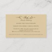 Chef Rustic Floral Rolling pin Bakery gold boho Visitekaartje (Achterkant)