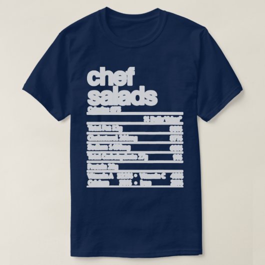 Chef Salads Nutrition Feit Funny T-shirt (Design voorkant)