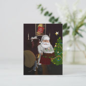 Chef Santa met Birthday Cake Feestdagenkaart (Staand voorkant)