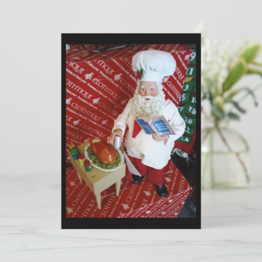 CHEF SANTA UITNODIGING KERSTMIS (Staand voorkant)