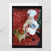 CHEF SANTA UITNODIGING KERSTMIS (Voorkant / Achterkant)