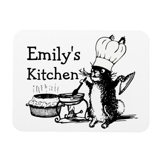 Chef schattig konijn magneet (Horizontaal)