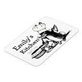 Chef schattig konijn magneet (Linkerzijde)