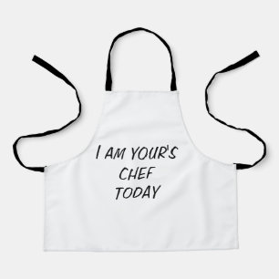 CHEF-SCHORT "Ik ben vandaag uw chef-kok" Schort