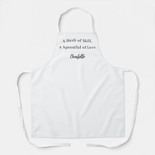 Chef script kookvaardigheid liefde slogan schort (Voorkant)