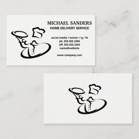 Chef Servin Food | Catering | Leveringsdienst Visitekaartje (Voorkant / Achterkant)