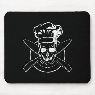 Chef Shirt Schedel Hoed voor Chef Koken Bbq Grill Muismat