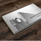 Chef Silverware Catering Modern Zilver Visitekaartje