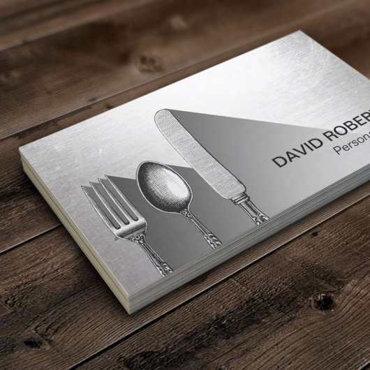 Chef Silverware Catering Modern Zilver Visitekaartje