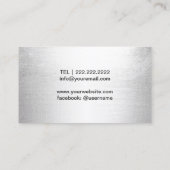 Chef Silverware Catering Modern Zilver Visitekaartje (Achterkant)