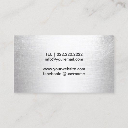 Chef Silverware Catering Modern Zilver Visitekaartje (Achterkant)