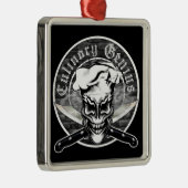 Chef Skull 1 Metalen Ornament (Rechts)