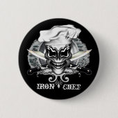 Chef Skull 1 Ronde Button 5,7 Cm (Voorkant)