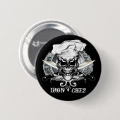 Chef Skull 1 Ronde Button 5,7 Cm (Voorkant /achterkant)
