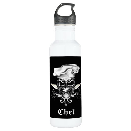 Chef Skull 1 Waterfles (Voorkant)
