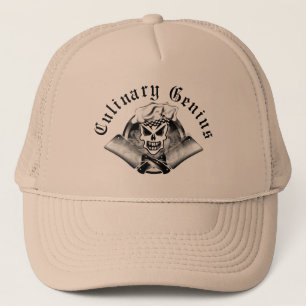 Chef Skull 2 en Crossed Cleavers 2 Trucker Pet