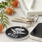 Chef Skull 2 en Geboste Chef Knives Sleutelhanger (Voorkant Rechts)