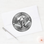 Chef Skull 3.1 Ronde Sticker (Envelop)