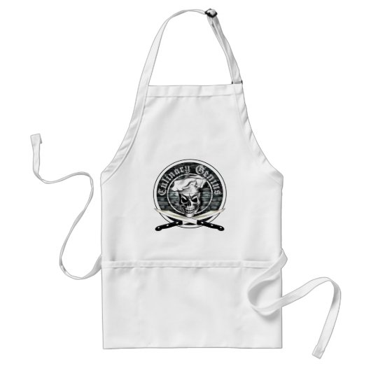 Chef Skull 3 Standaard Schort (Voorkant)