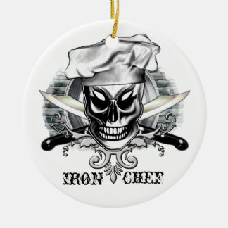 Chef Skull 4: Iron Chef Keramisch Ornament