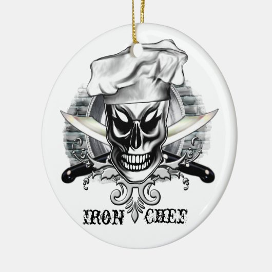 Chef Skull 4: Iron Chef Keramisch Ornament (Links)