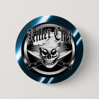 Chef Skull 4: Killer Chef Ronde Button 5,7 Cm