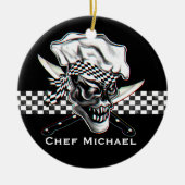 Chef Skull 5 Keramisch Ornament (Voorkant)