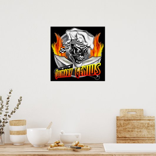 Chef Skull 5 Poster (Keuken)
