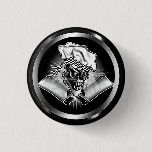 Chef Skull 5 Ronde Button 3,2 Cm