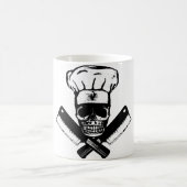 Chef Skull (B&W) Koffiemok (Center)
